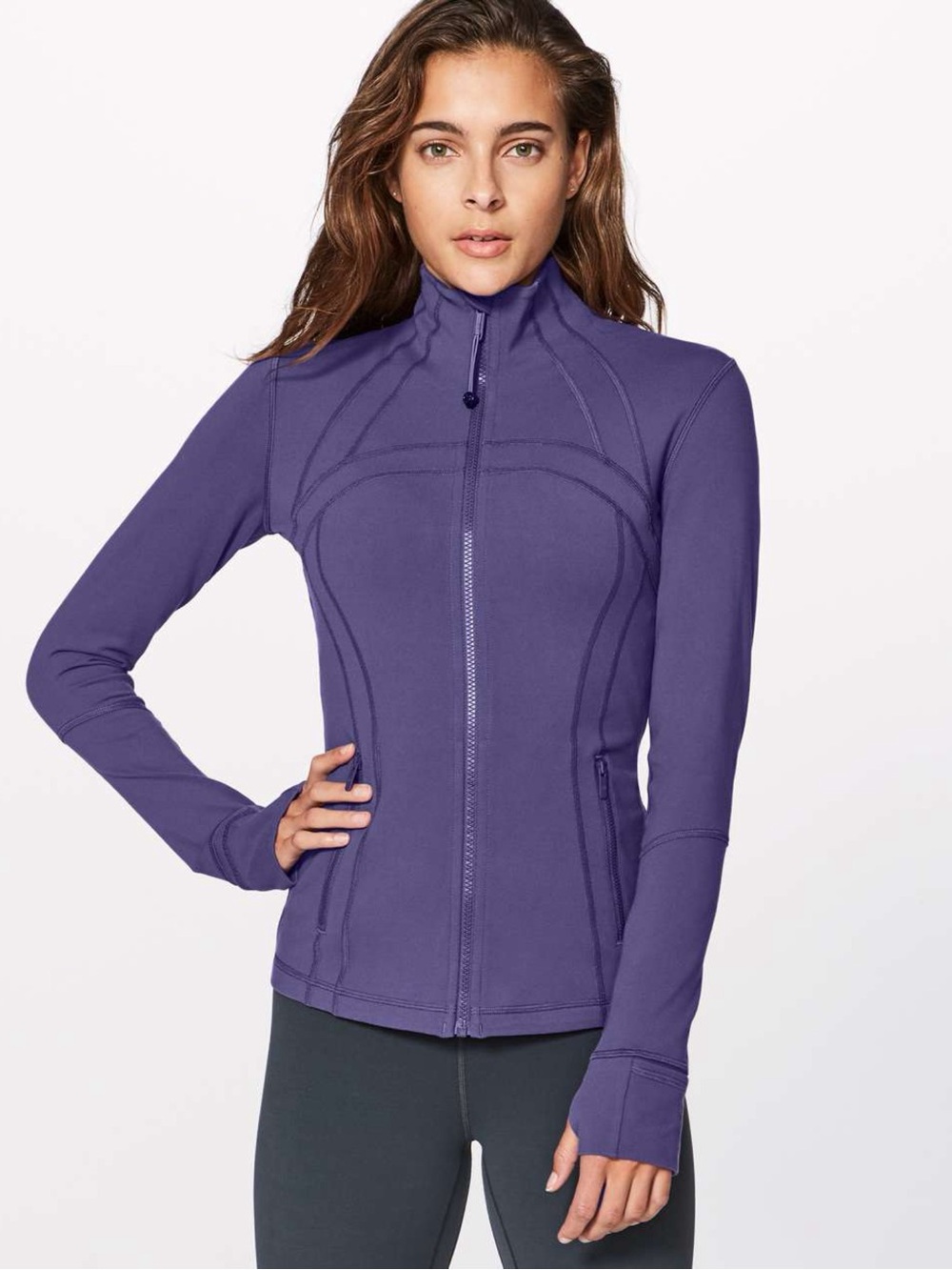 Lululemon Define Purple Viola Fitted Zip-Up Jacket